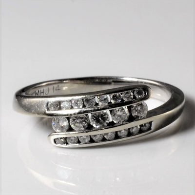 Channel Set Diamond Bypass Ring | 0.26ctw | SZ 5 |