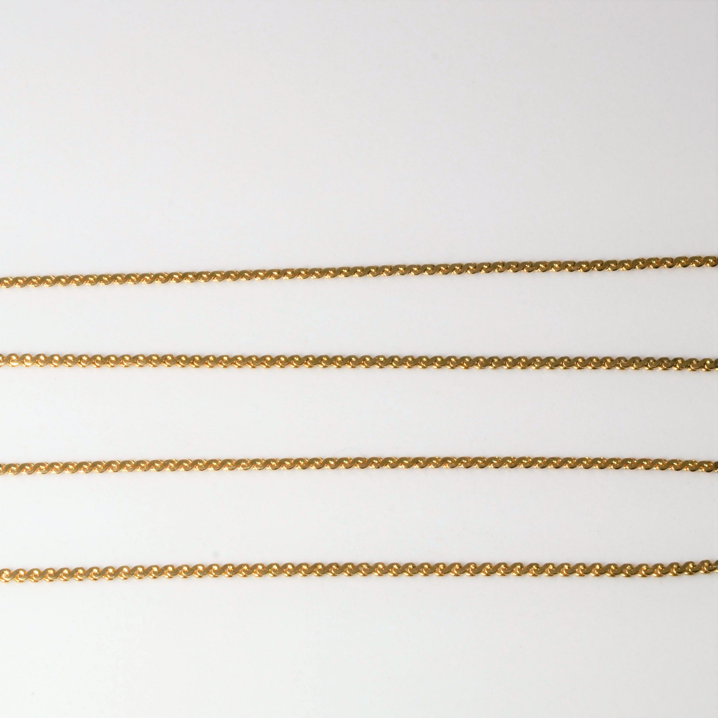 10k Yellow Gold Serpentine Chain | 17"|