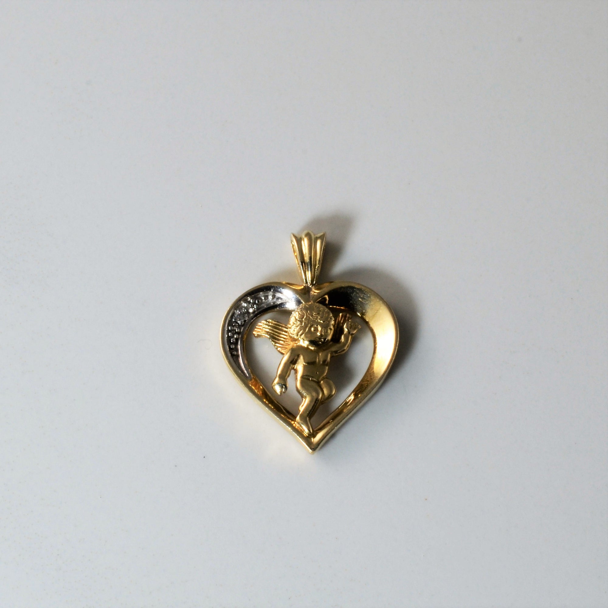 Diamond Cupid Heart Pendant | 0.01ct |