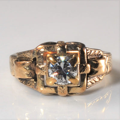 Early 1900s Solitaire Diamond Ring | 0.49ct | SZ 5.75 |