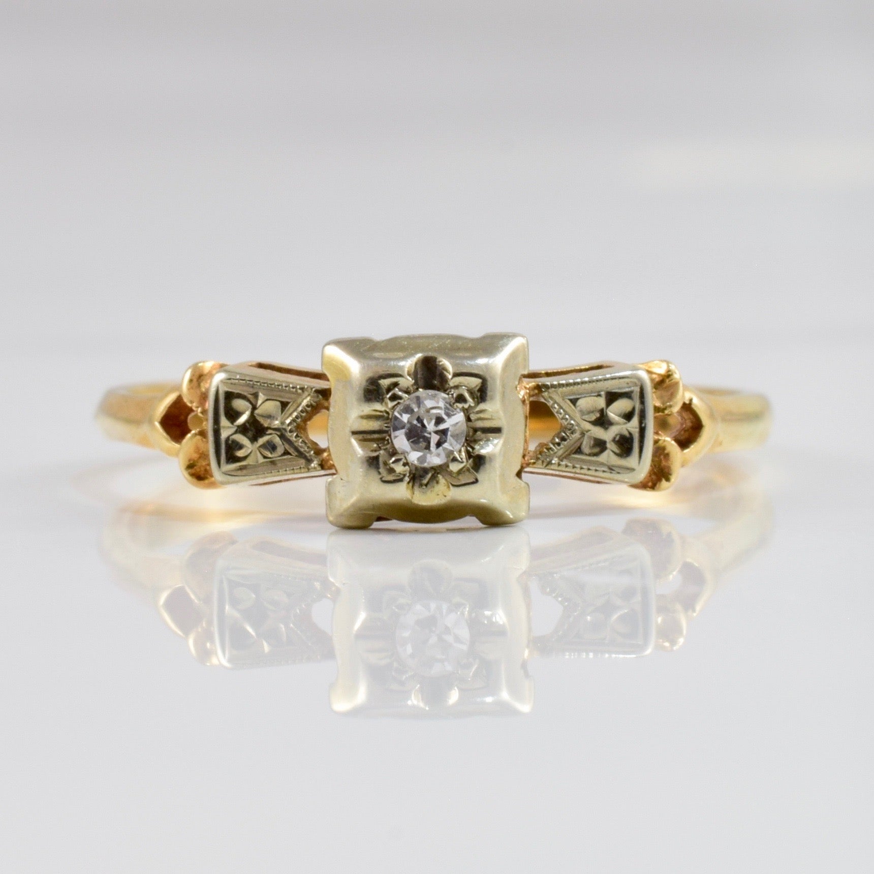 Diamond Engagement Ring Circa 1930s | 0.02ct | SZ 7 |
