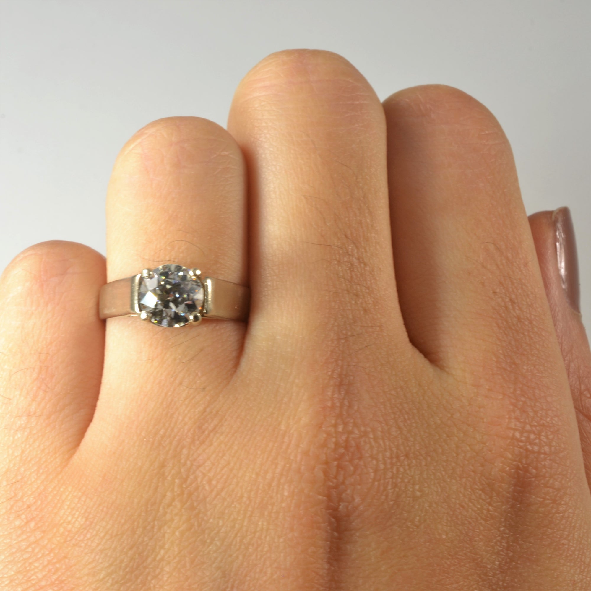 Tapered Old European Solitaire Diamond Ring | 1.18ct | SZ 6.25 |