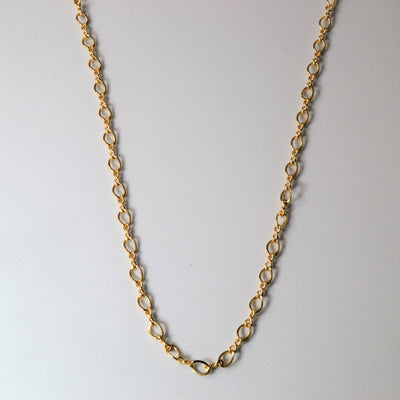 10k Yellow Gold Figure Eight Chain | 18
