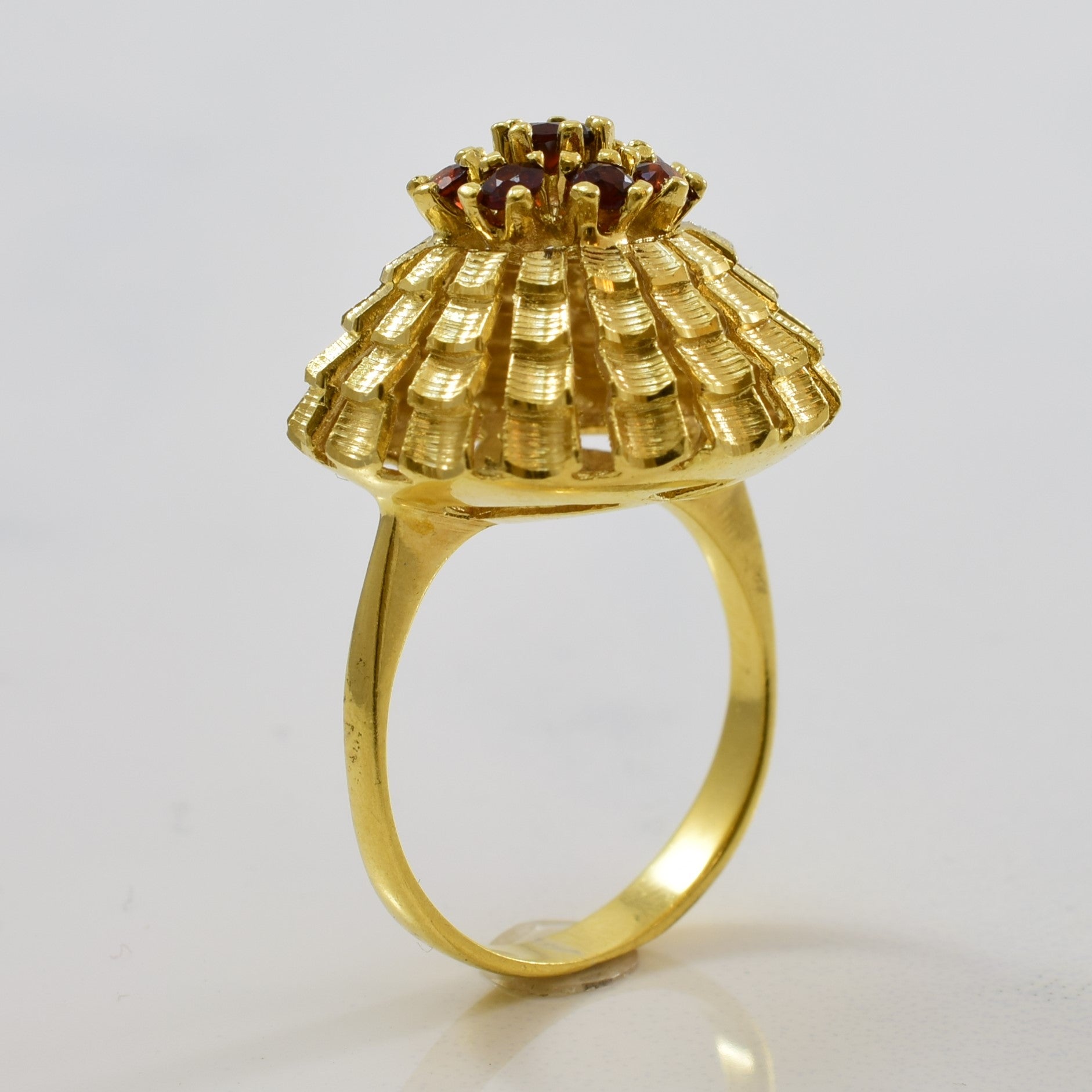 High Set Garnet Cocktail Ring | 0.33ctw | SZ 5 |