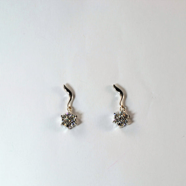 Cluster Diamond Drop Stud Earrings | 0.28ctw |