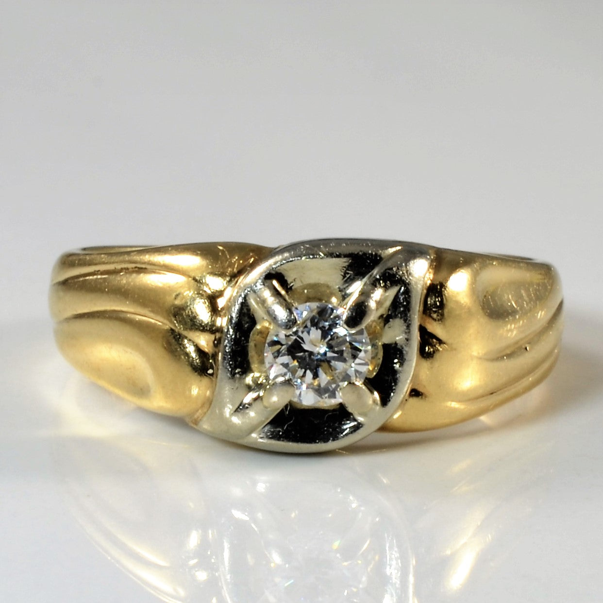 Bypass Low Profile Diamond Ring | 0.31ct | SZ 9.75 |