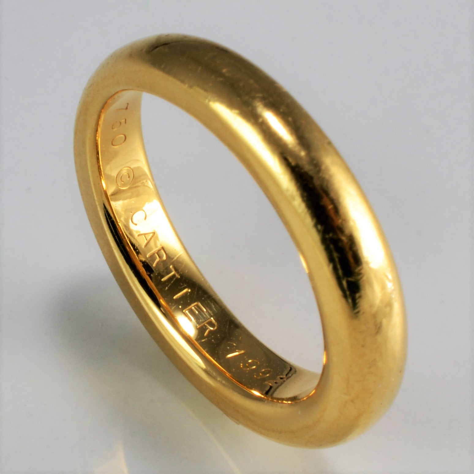 'Cartier' 18K Gold Vintage Solid Band | SZ 7 |