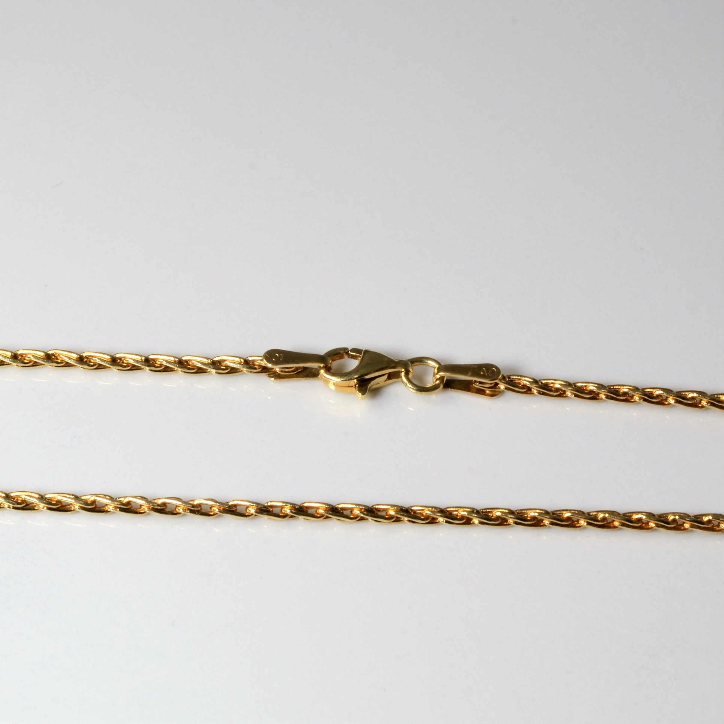 10k Yellow Gold Modified Wheat Chain | 22" |