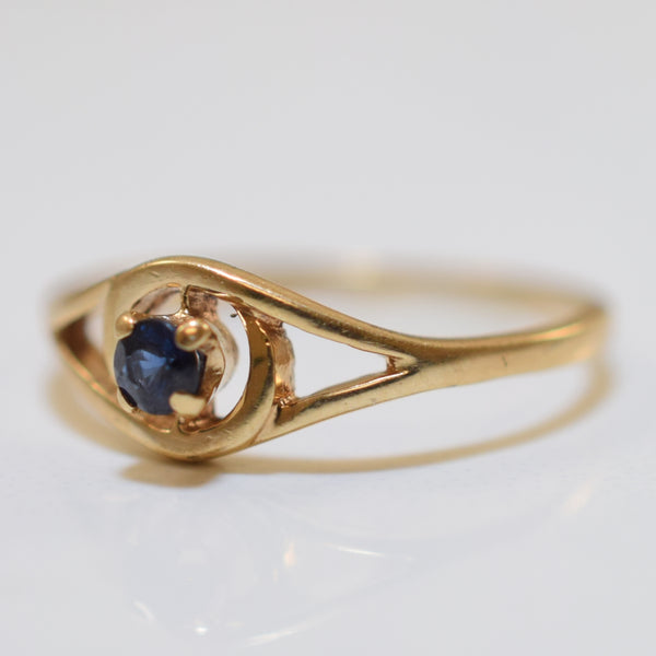 Single Blue Sapphire Ring | 0.07ct | SZ 3.25 |