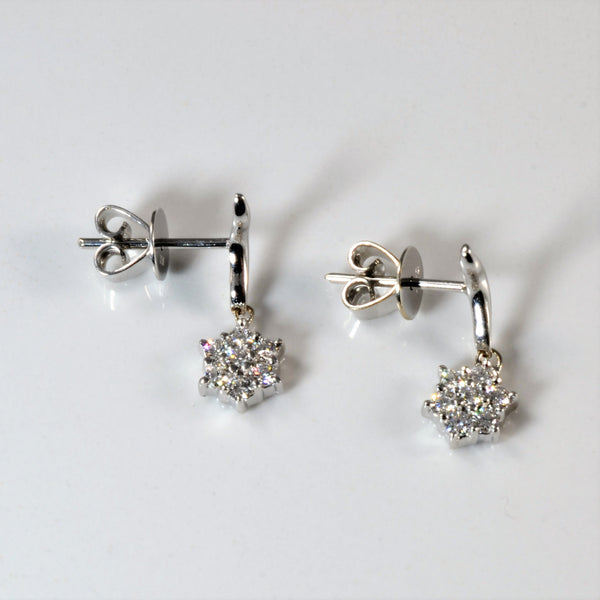 Cluster Diamond Drop Stud Earrings | 0.28ctw |