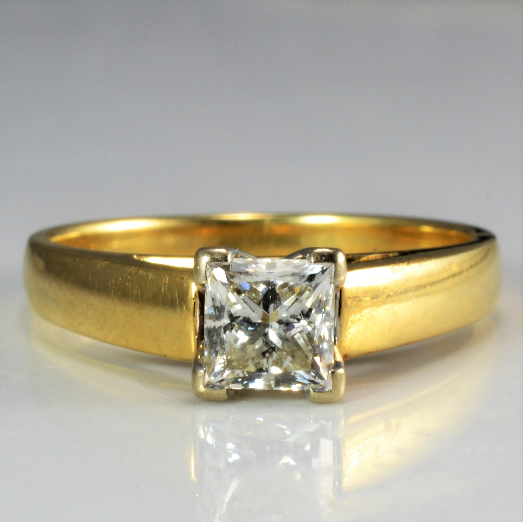 Solitaire Princess Diamond Engagement Ring | 0.71 ct, SZ 6.75 |