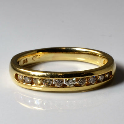 Channel Set Diamond Band | 0.10ctw | SZ 7.75 |
