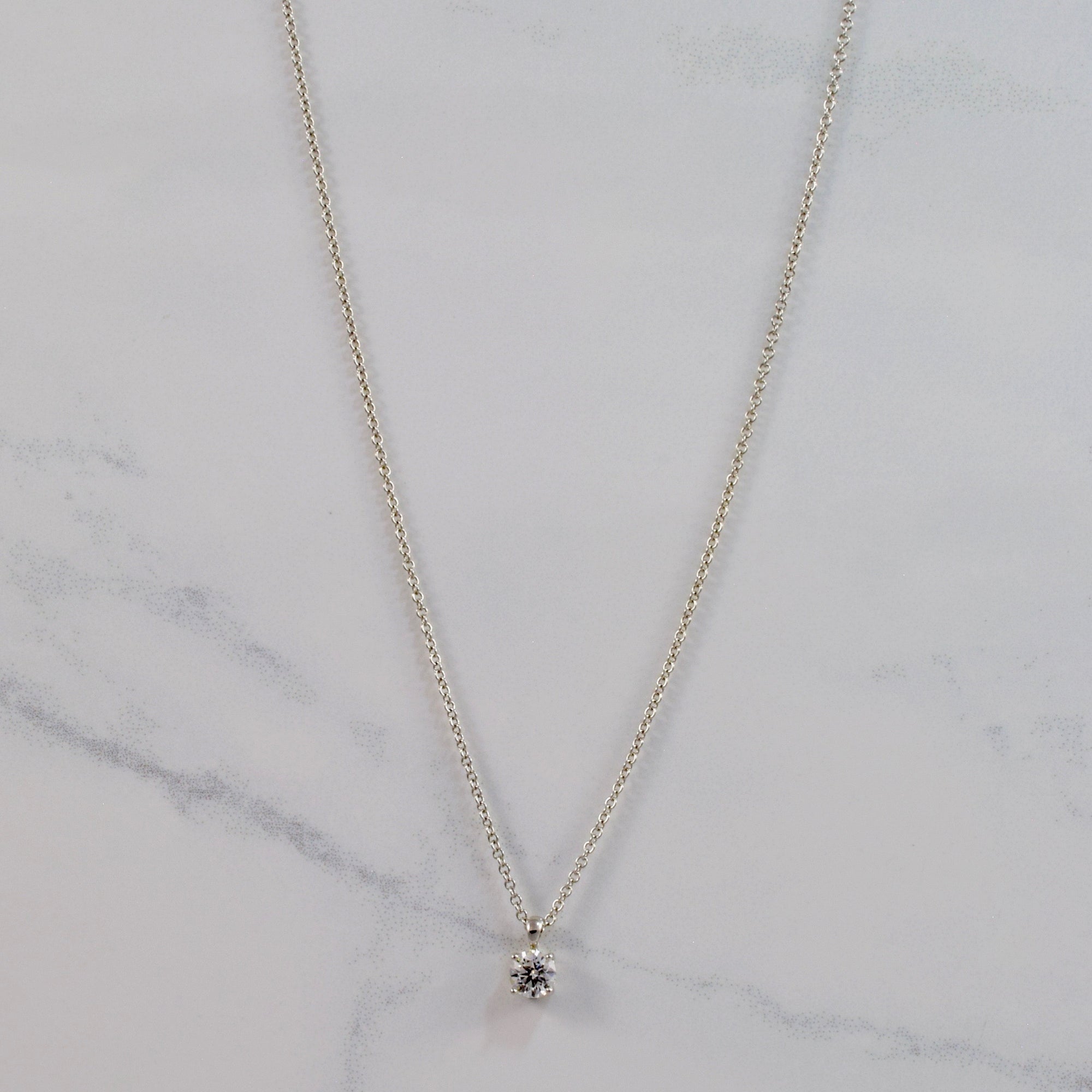 'Birks' Diamond Necklace | 0.32 ct SZ 18