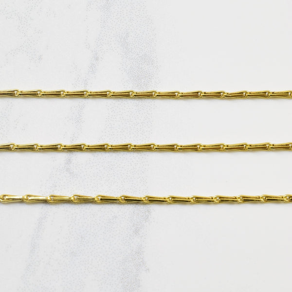 10k Yellow Gold Barleycorn Chain | 18