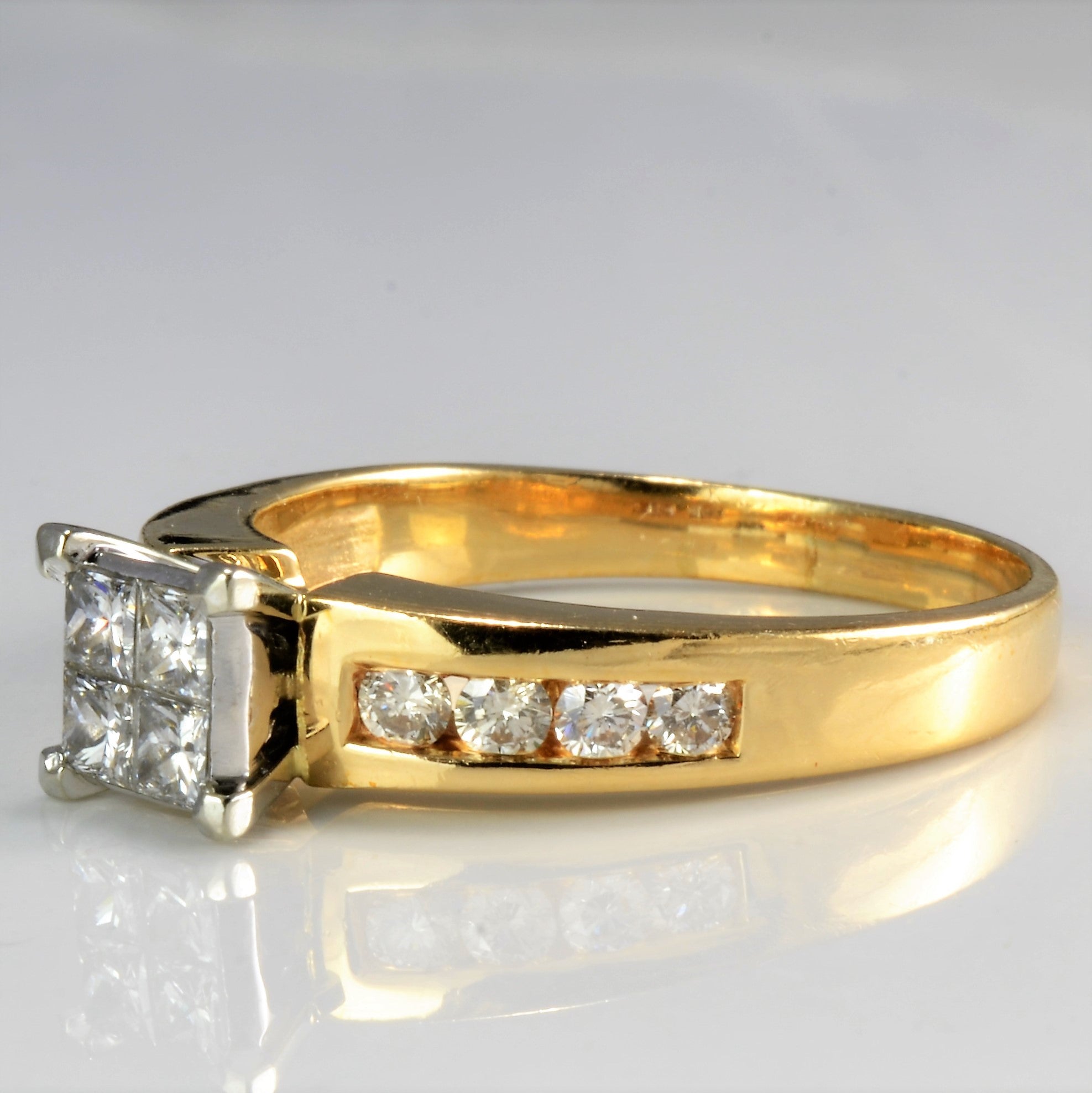 High Set Diamond Engagement Ring | 0.88 ctw, SZ 11 |
