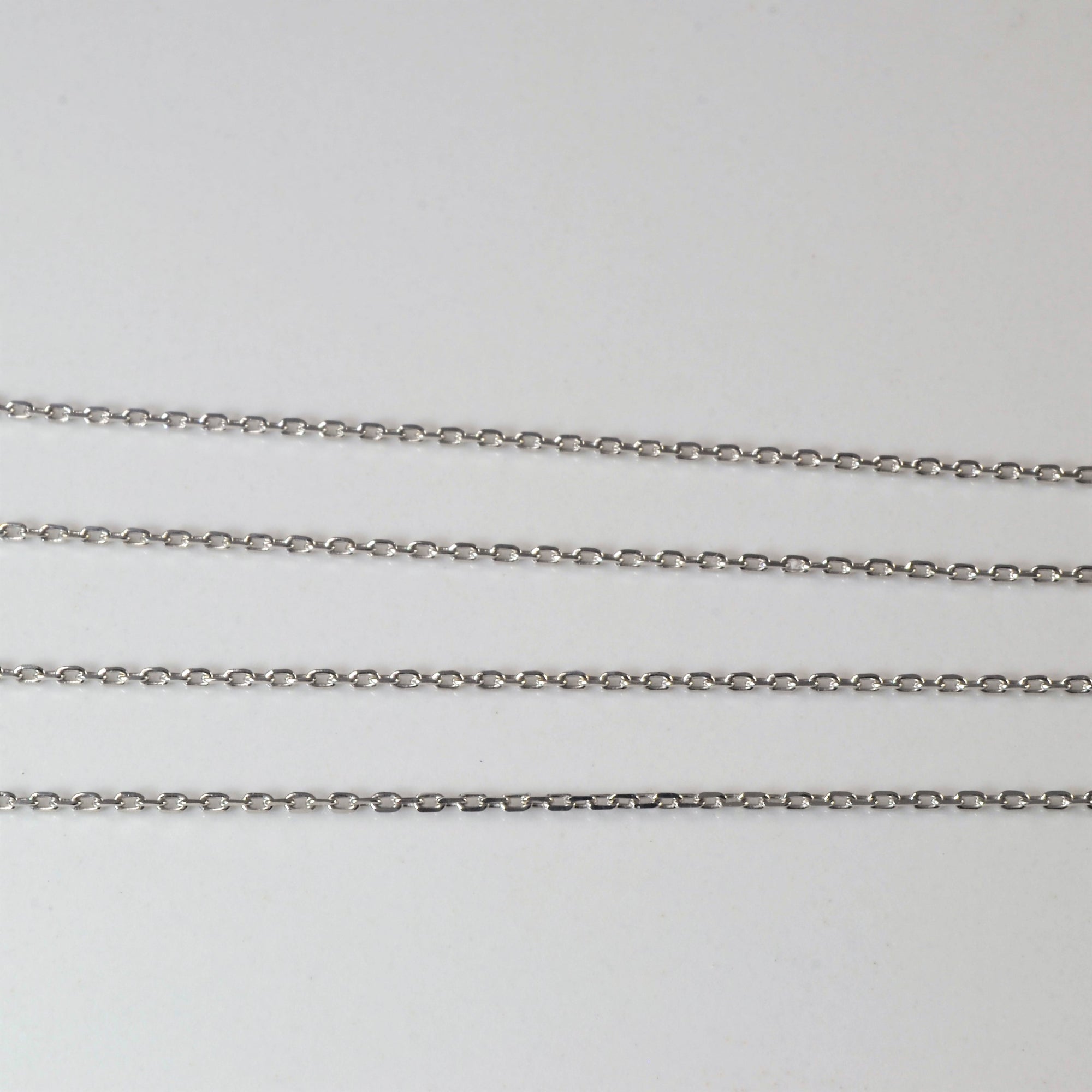 10k White Gold Diamond Cross Necklace | 19