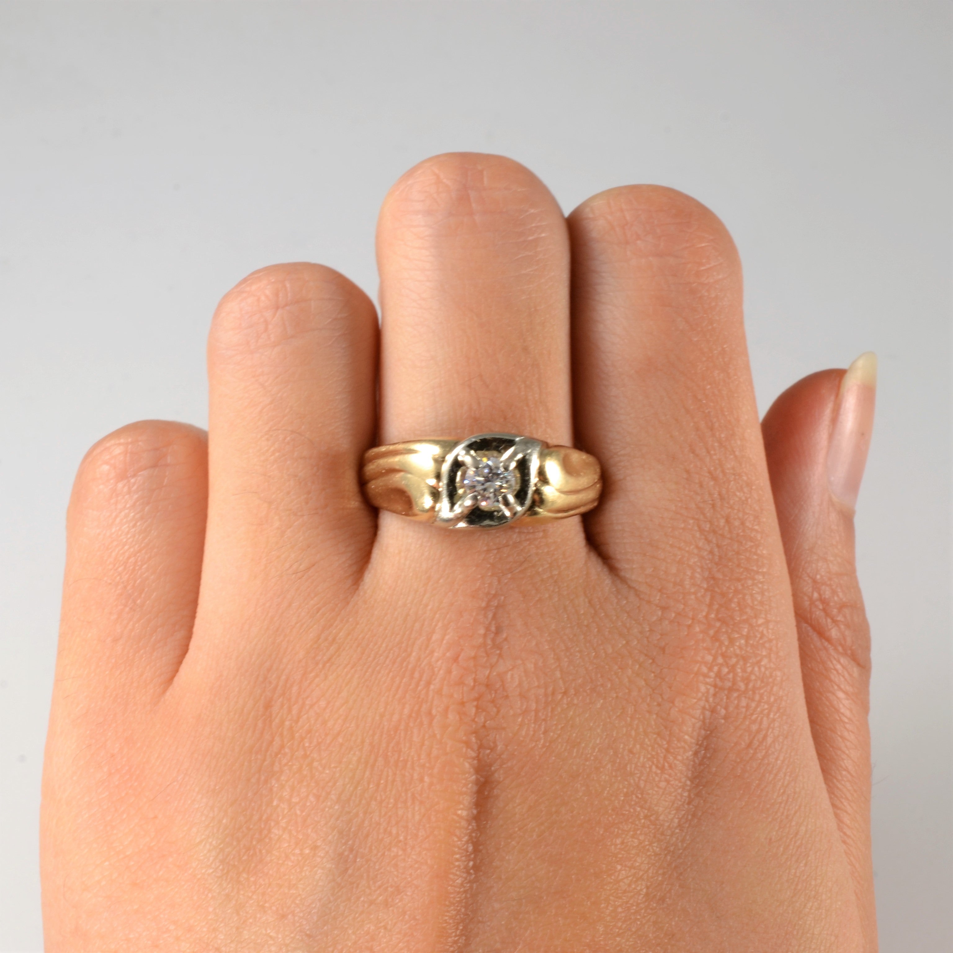 Bypass Low Profile Diamond Ring | 0.31ct | SZ 9.75 |