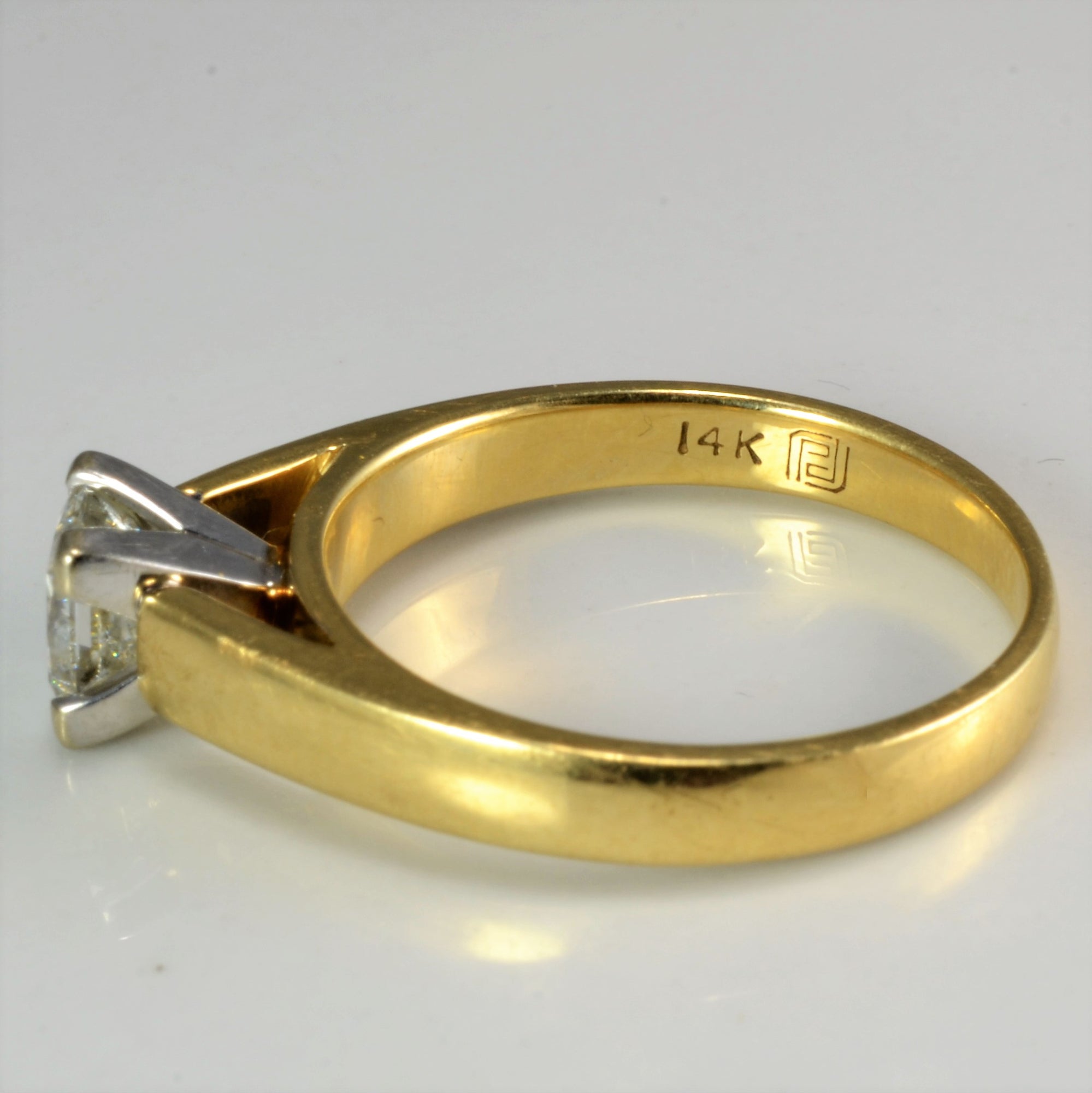 Solitaire Princess Diamond Engagement Ring | 0.71 ct, SZ 6.75 |