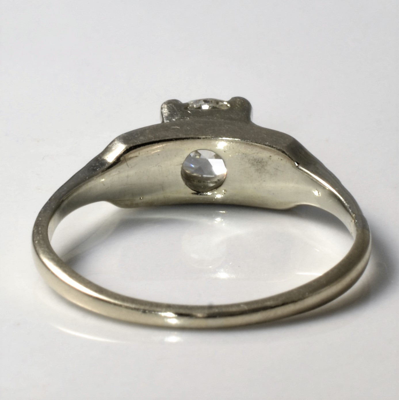 1920s Transitional Cut Diamond Engagement Ring | 0.45ct | SZ 4.75 |
