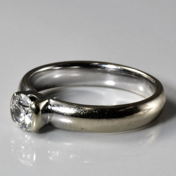 Semi Bezel Solitaire Diamond Ring | 0.52ct | SZ 7.5 |