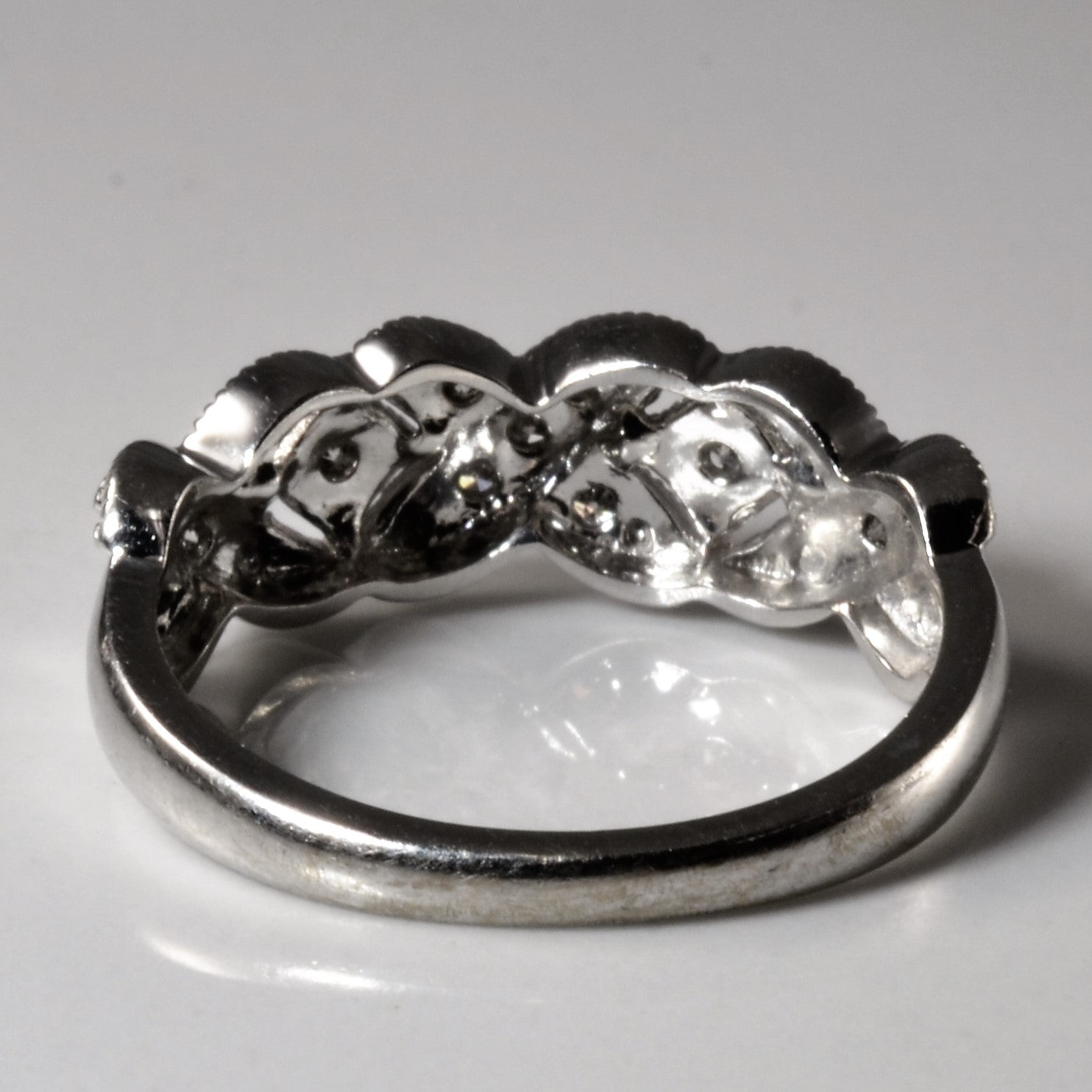 Milgrain Detailed Filigree Diamond Ring | 0.08ctw | SZ 7 |