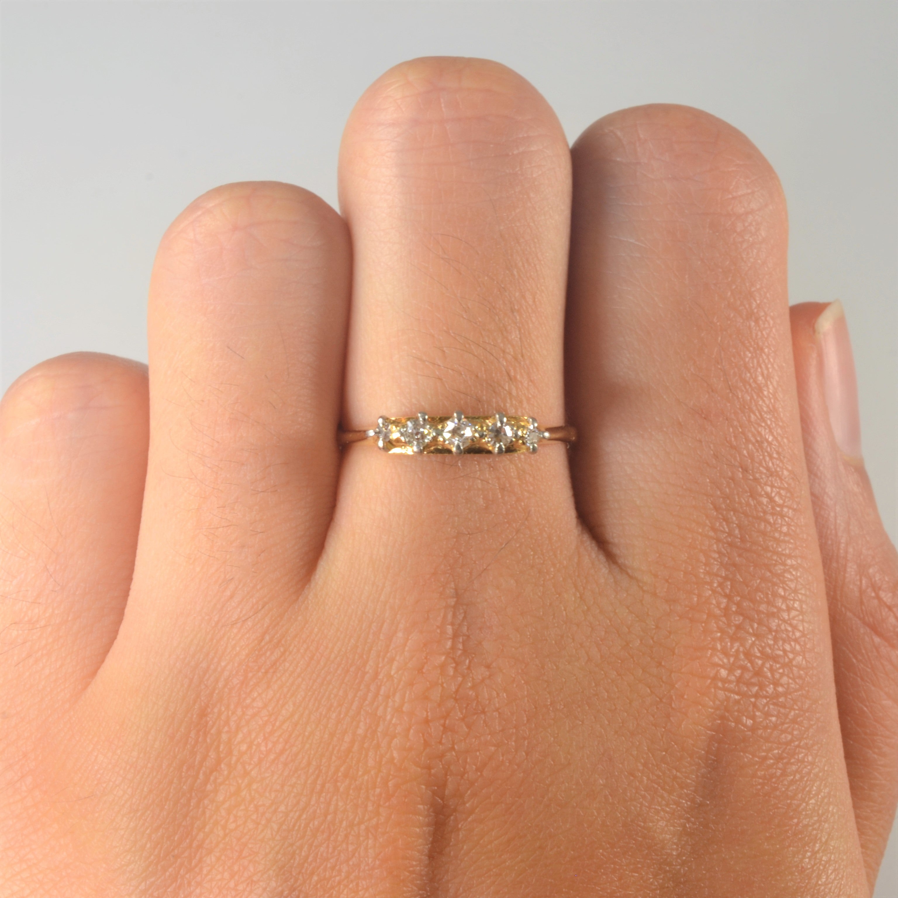 Old Mine Cut Diamond Band | 0.11ctw | SZ 7.5 |