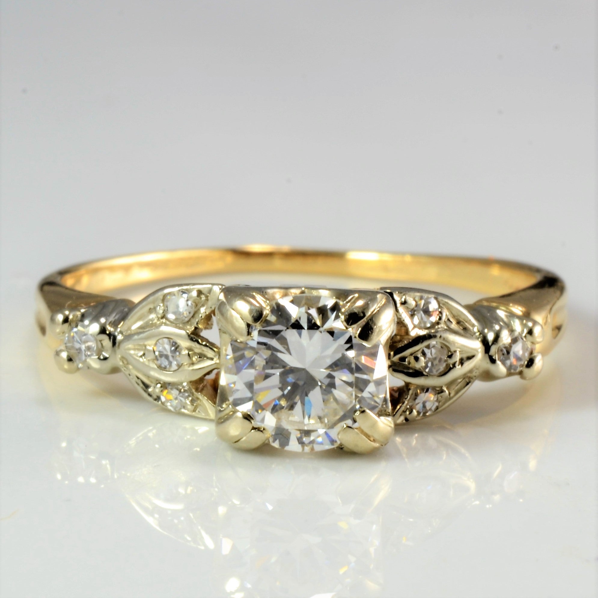 Retro Diamond Engagement Ring | 0.56 ctw, SZ 6 |