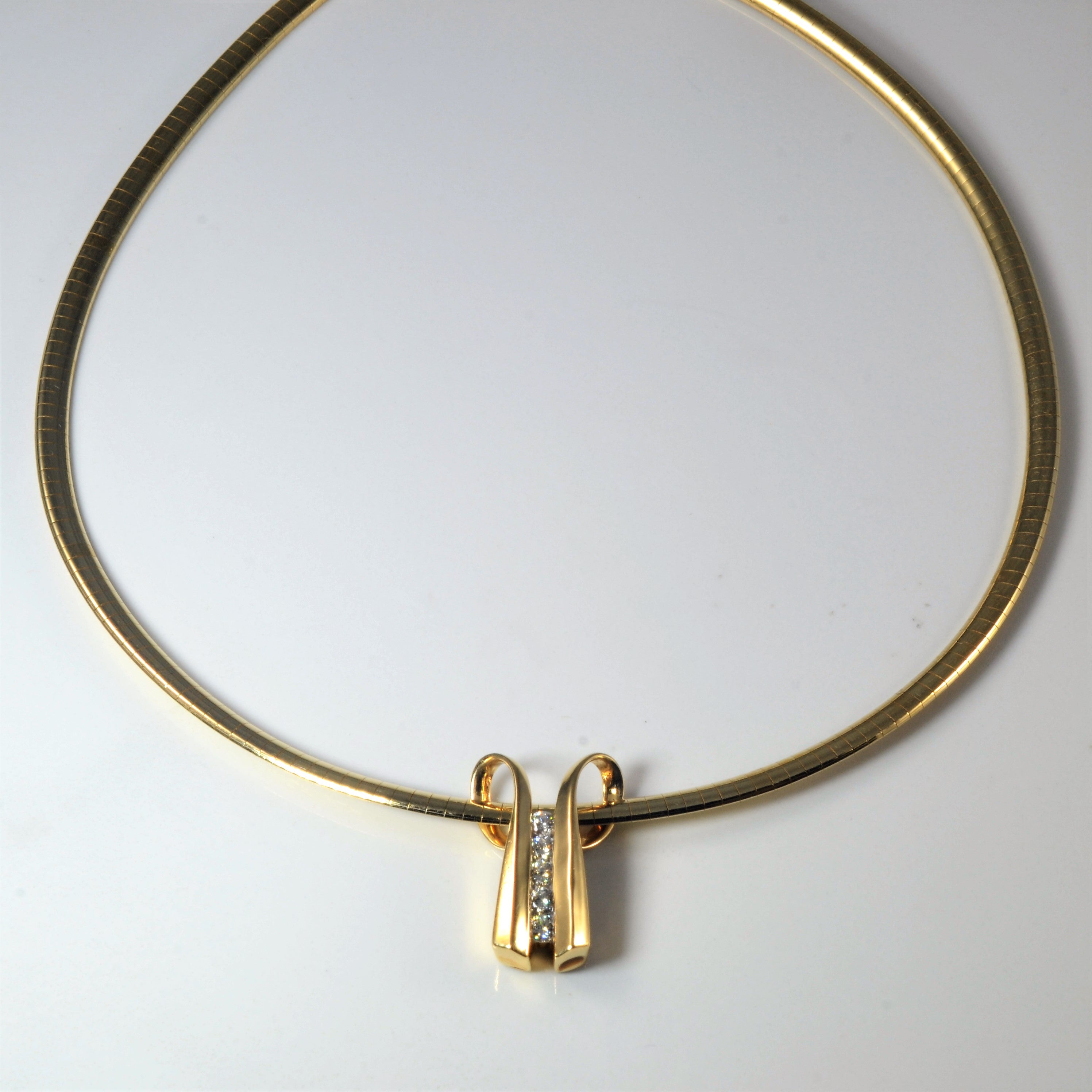Diamond Omega Necklace | 0.55ctw | 20" |