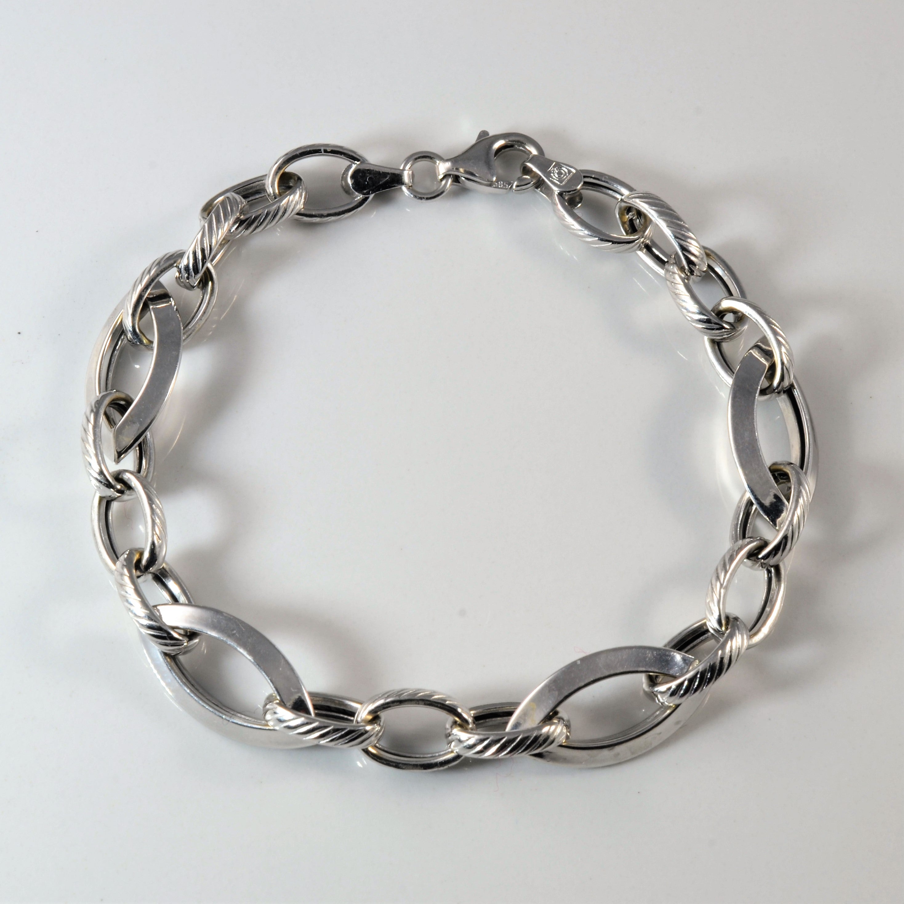 Oval Cable Link Chain Bracelet | 8" |