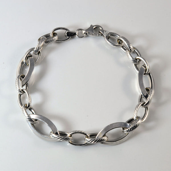 Oval Cable Link Chain Bracelet | 8