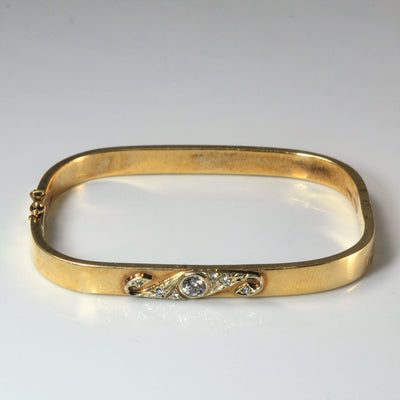 Square Bezel Set Diamond Bangle | 0.255ctw | 7