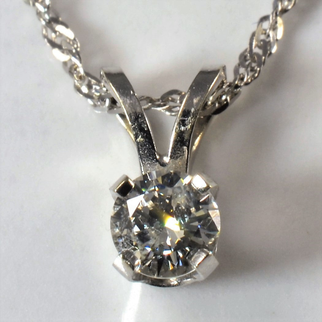 Solitaire Diamond Necklace | 0.18ct | 18