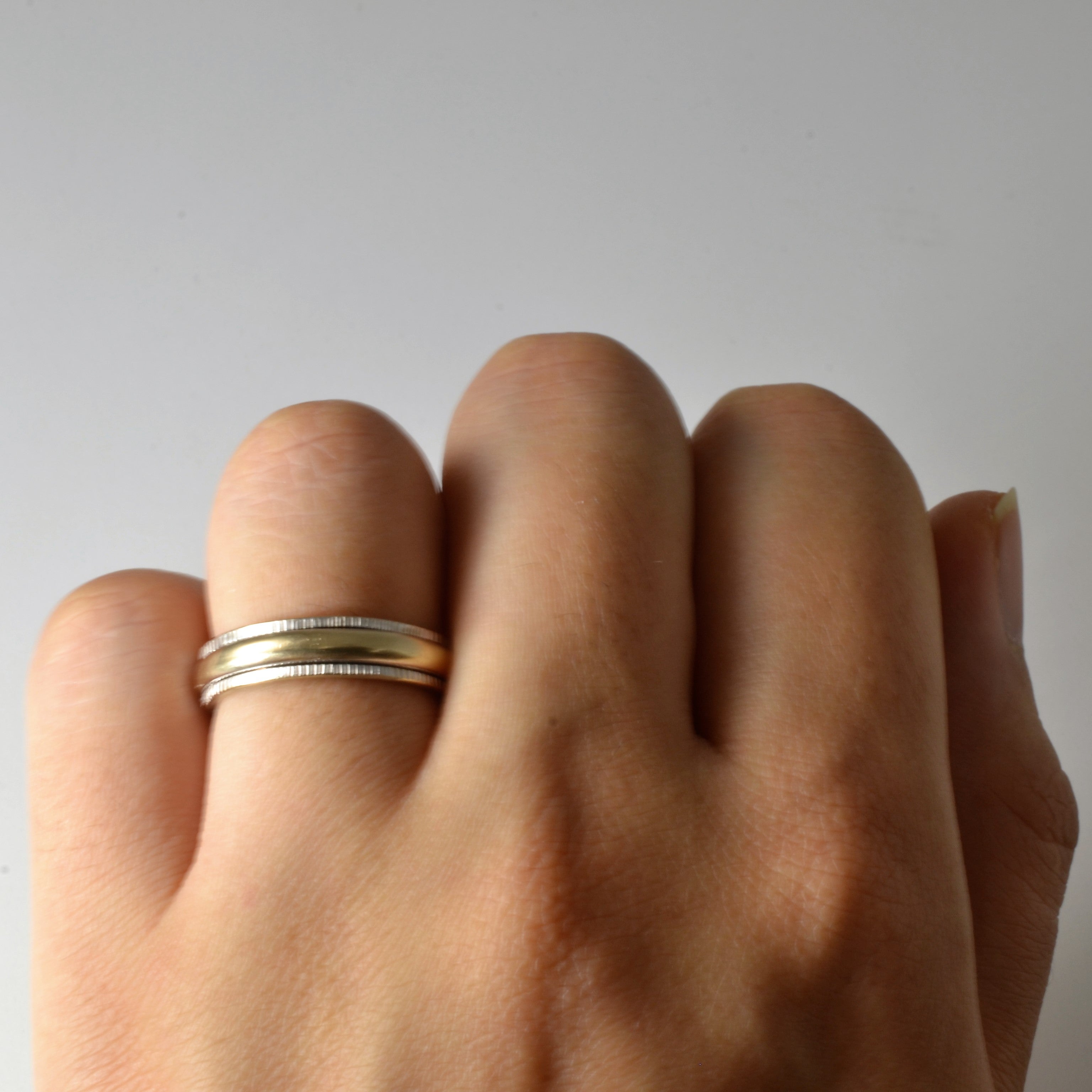 Milgrain Detailed Two Tone Band | SZ 6.25 |