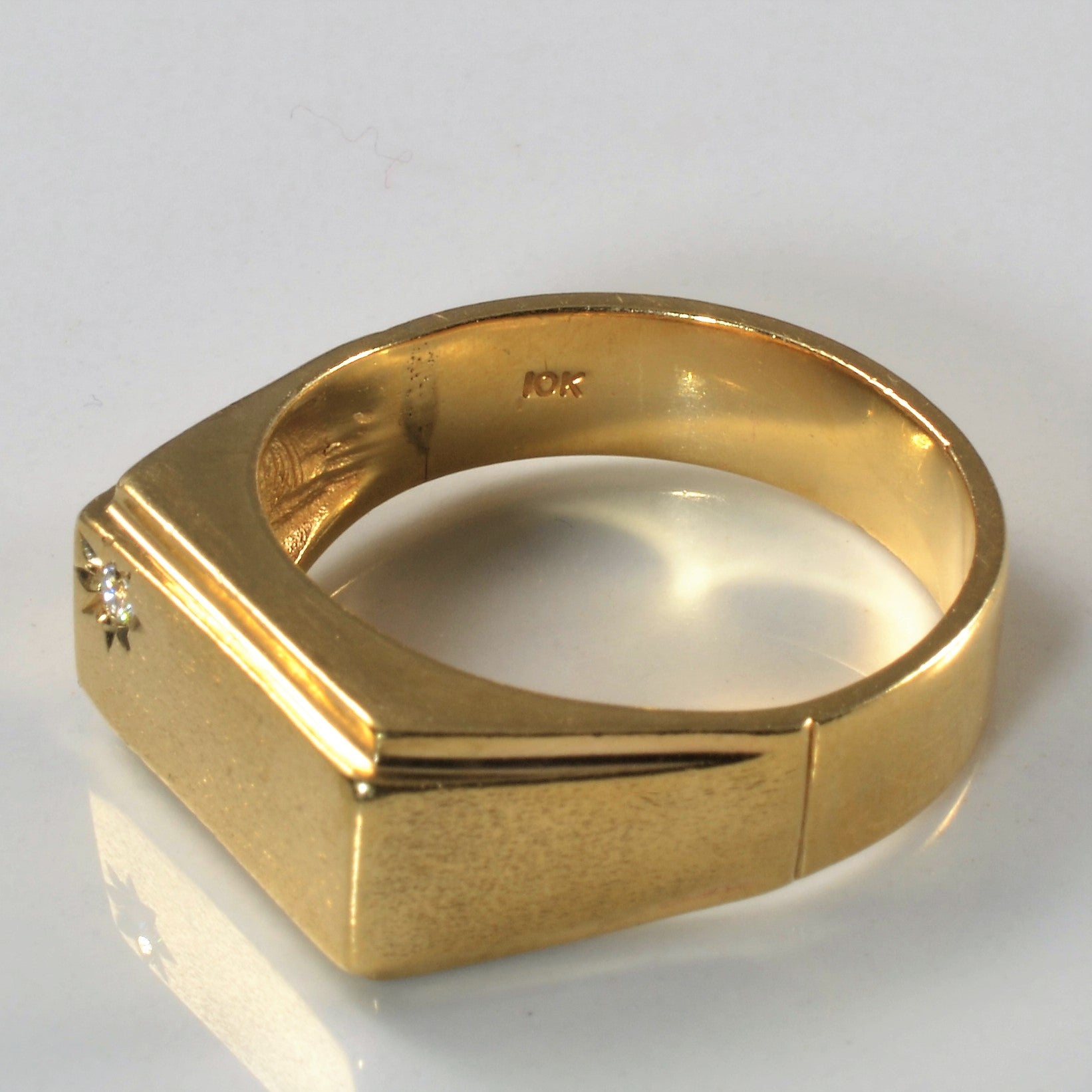 Star Set Diamond Signet Ring | 0.04ct | SZ 13.25 |