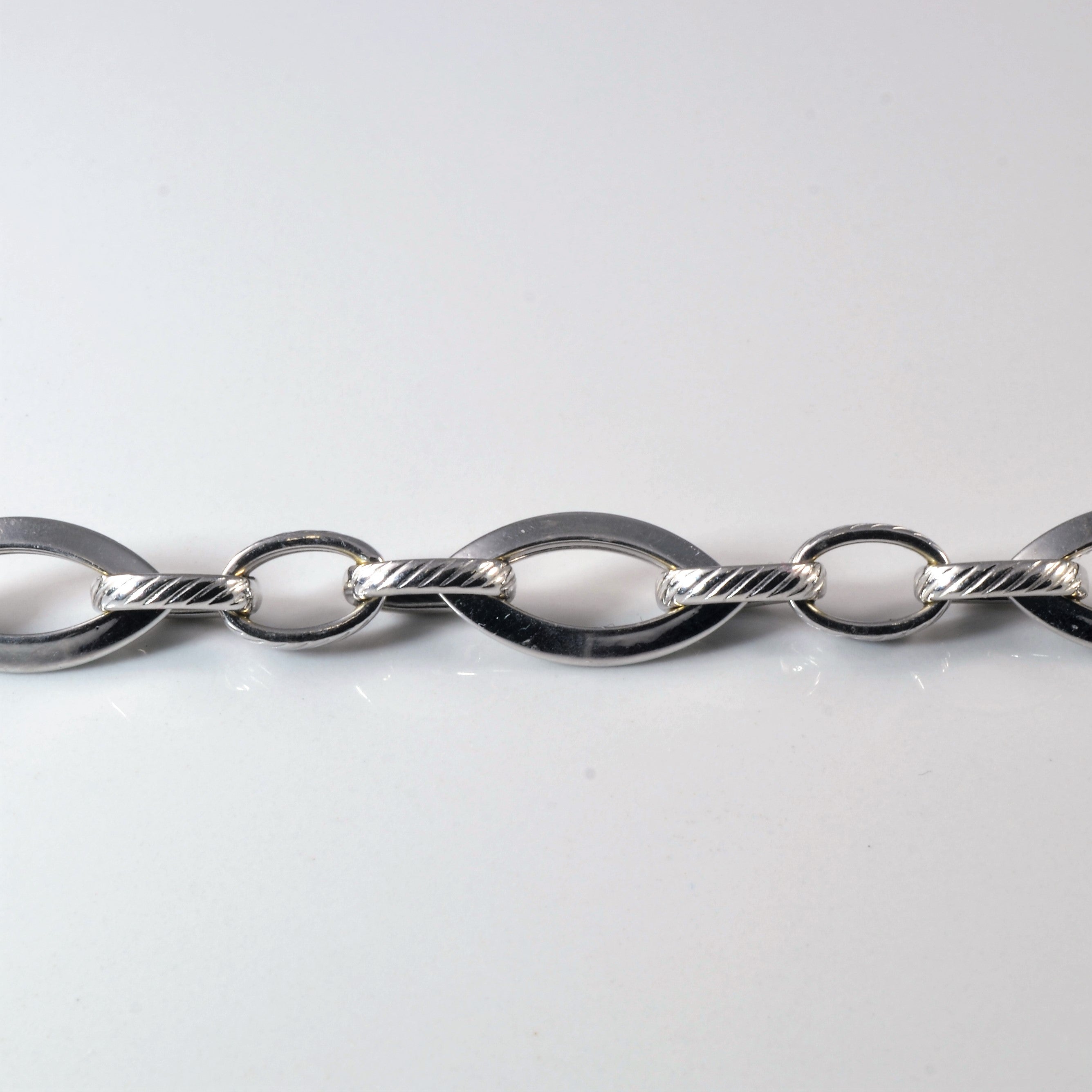 Oval Cable Link Chain Bracelet | 8" |