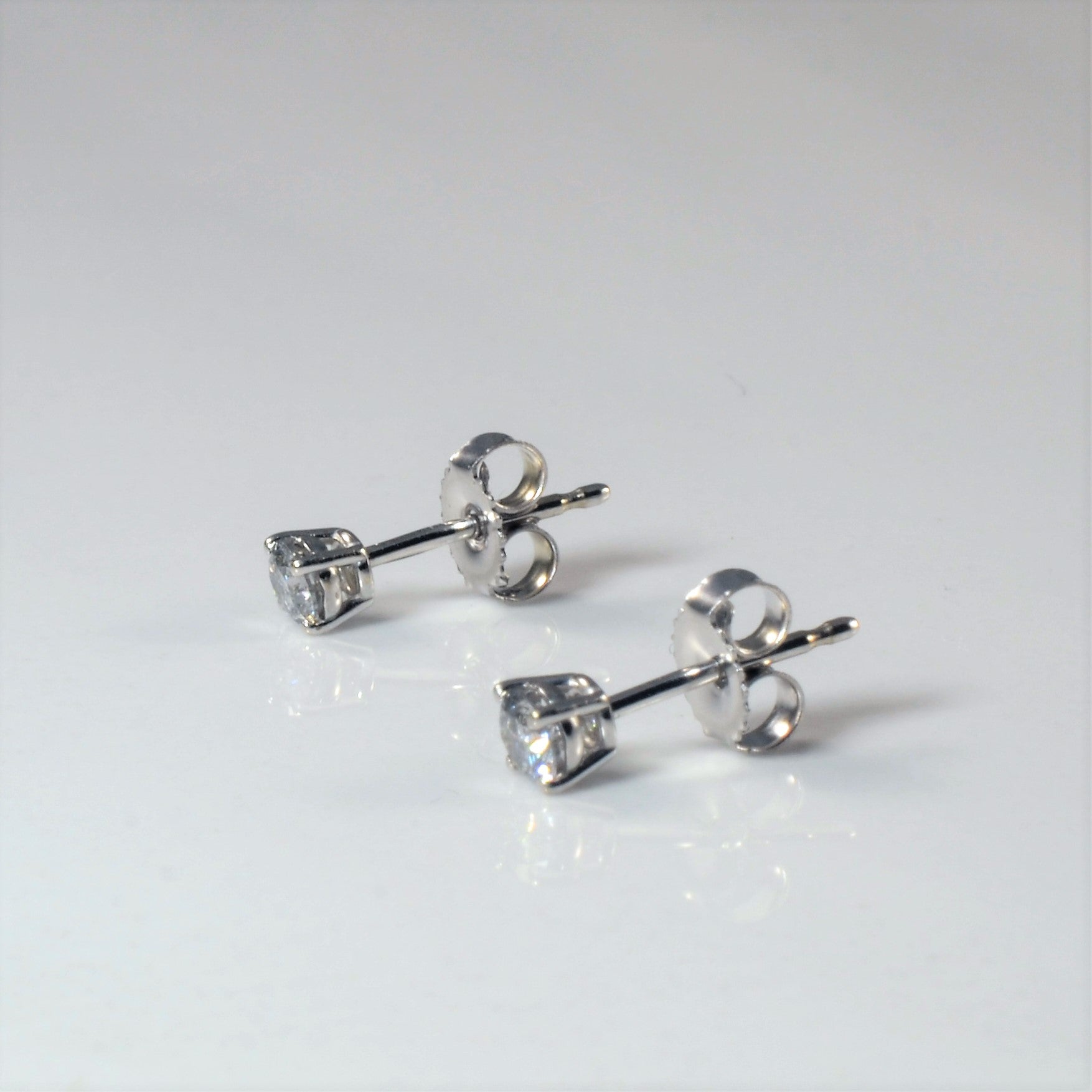 Diamond Solitaire Stud Earrings | 0.20ctw |