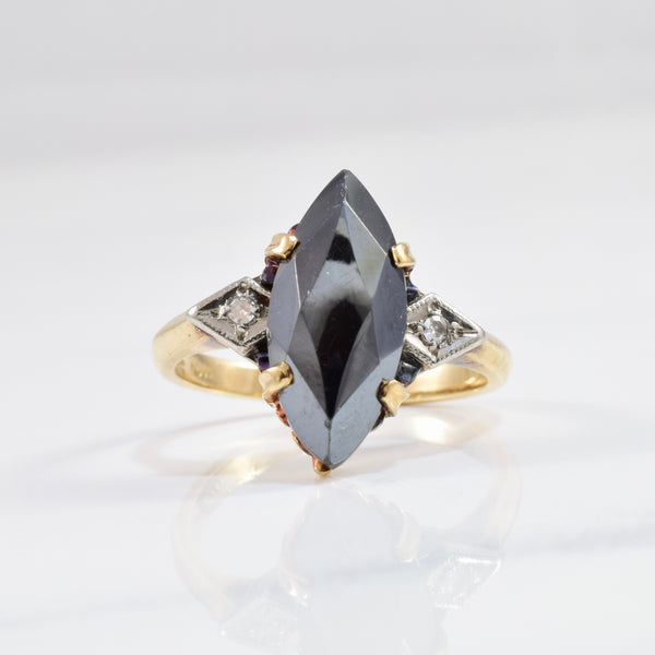 Marquise Hematite Ring | 0.02 ctw SZ 5.5 |