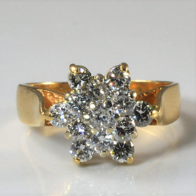 Diamond Burst Cluster Ring | 0.78ctw | SZ 6.75 |