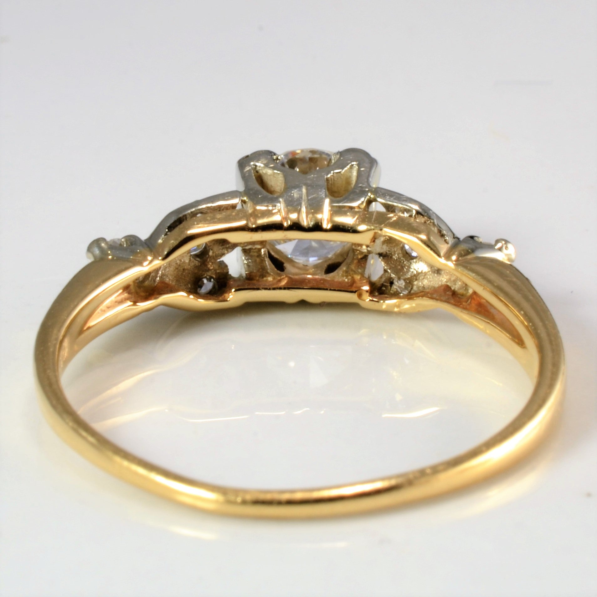 Retro Diamond Engagement Ring | 0.56 ctw, SZ 6 |
