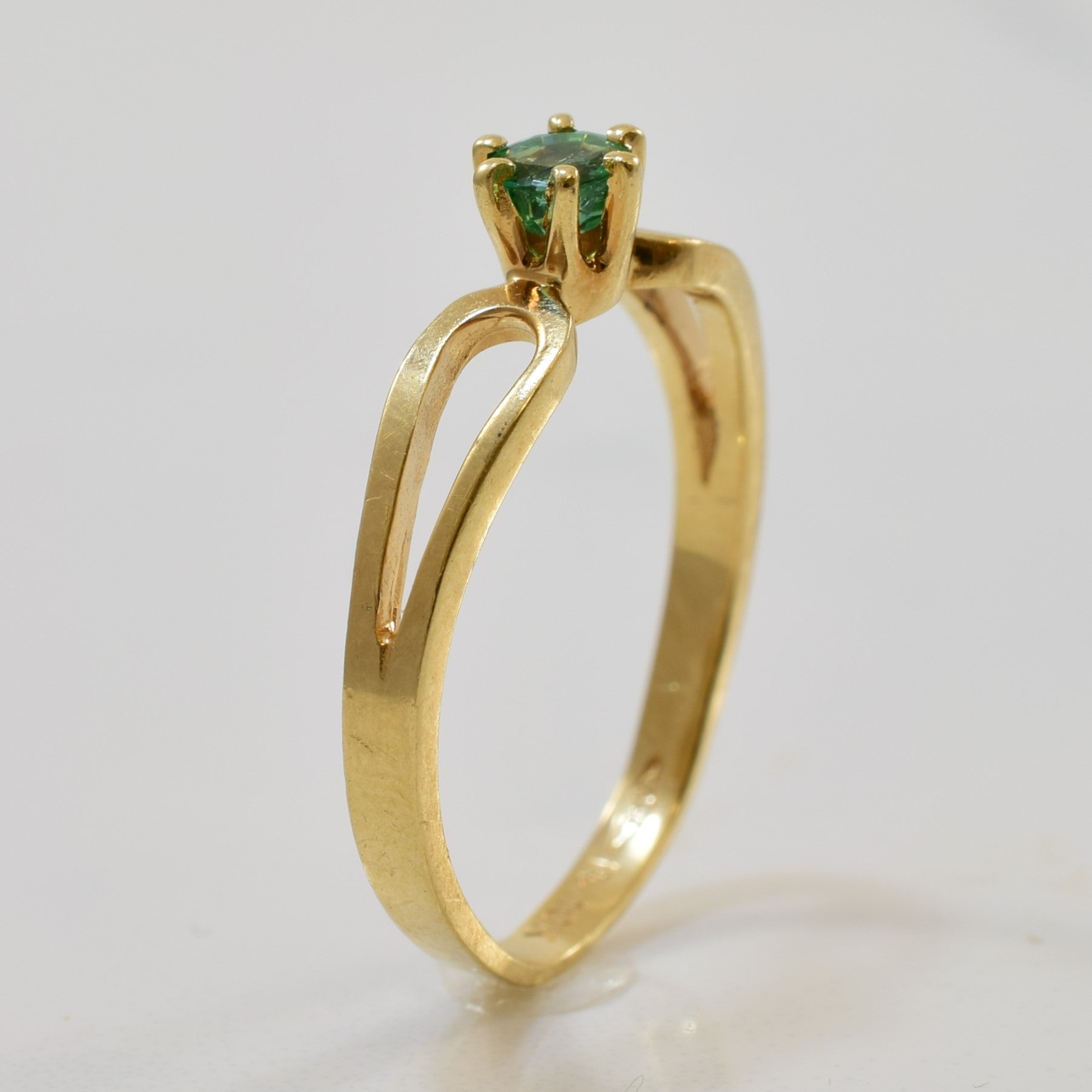 Emerald Solitaire Ring | 0.16ct | SZ 5.25 |