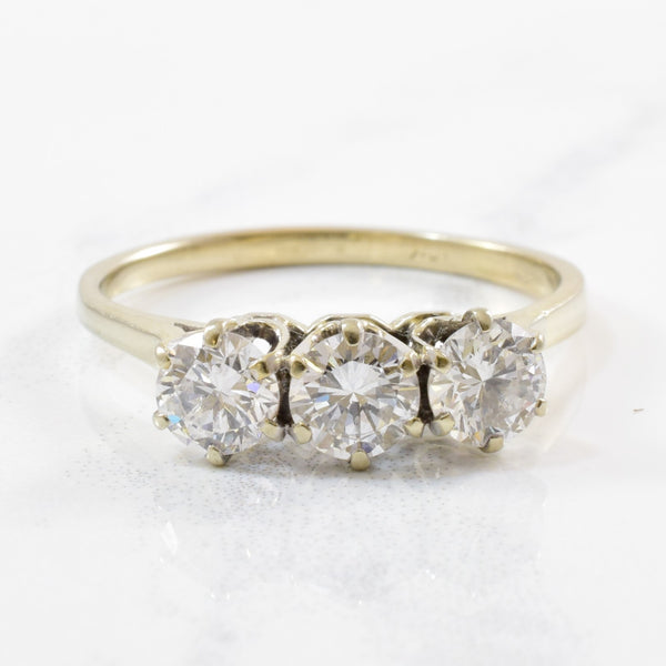 Three Stone Diamond Engagement Ring | 1.66ctw | SZ 8.25 |