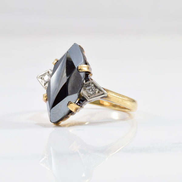 Marquise Hematite Ring | 0.02 ctw SZ 5.5 |