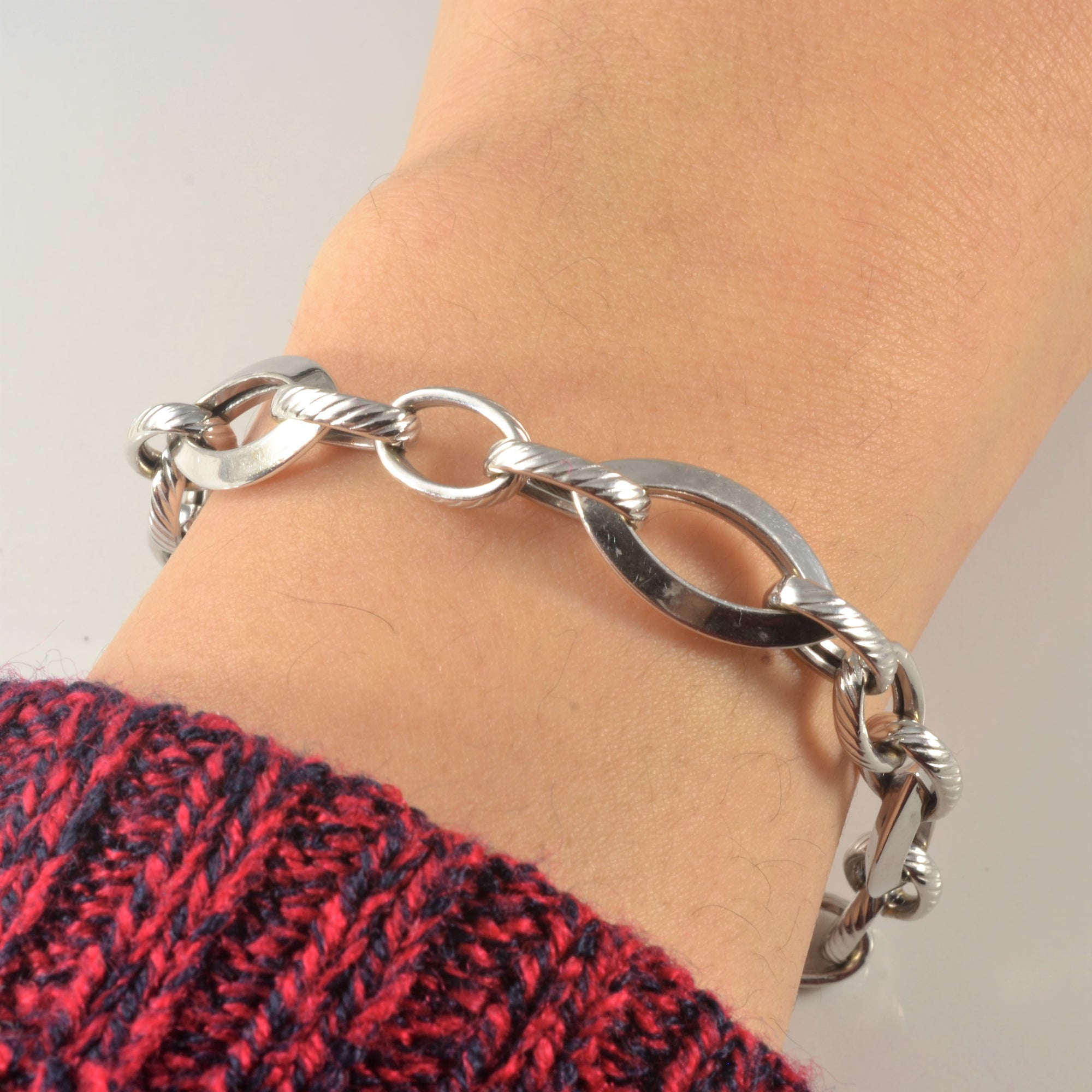 Oval Cable Link Chain Bracelet | 8