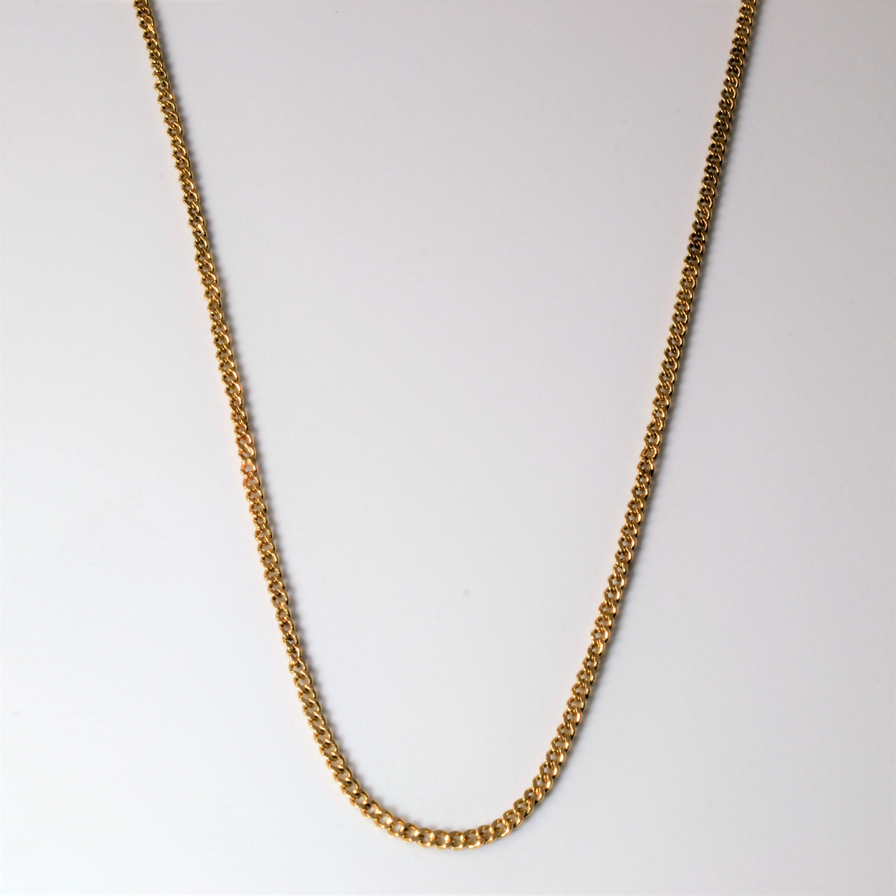 Chaîne gourmette en or jaune 10 carats | 19" | 