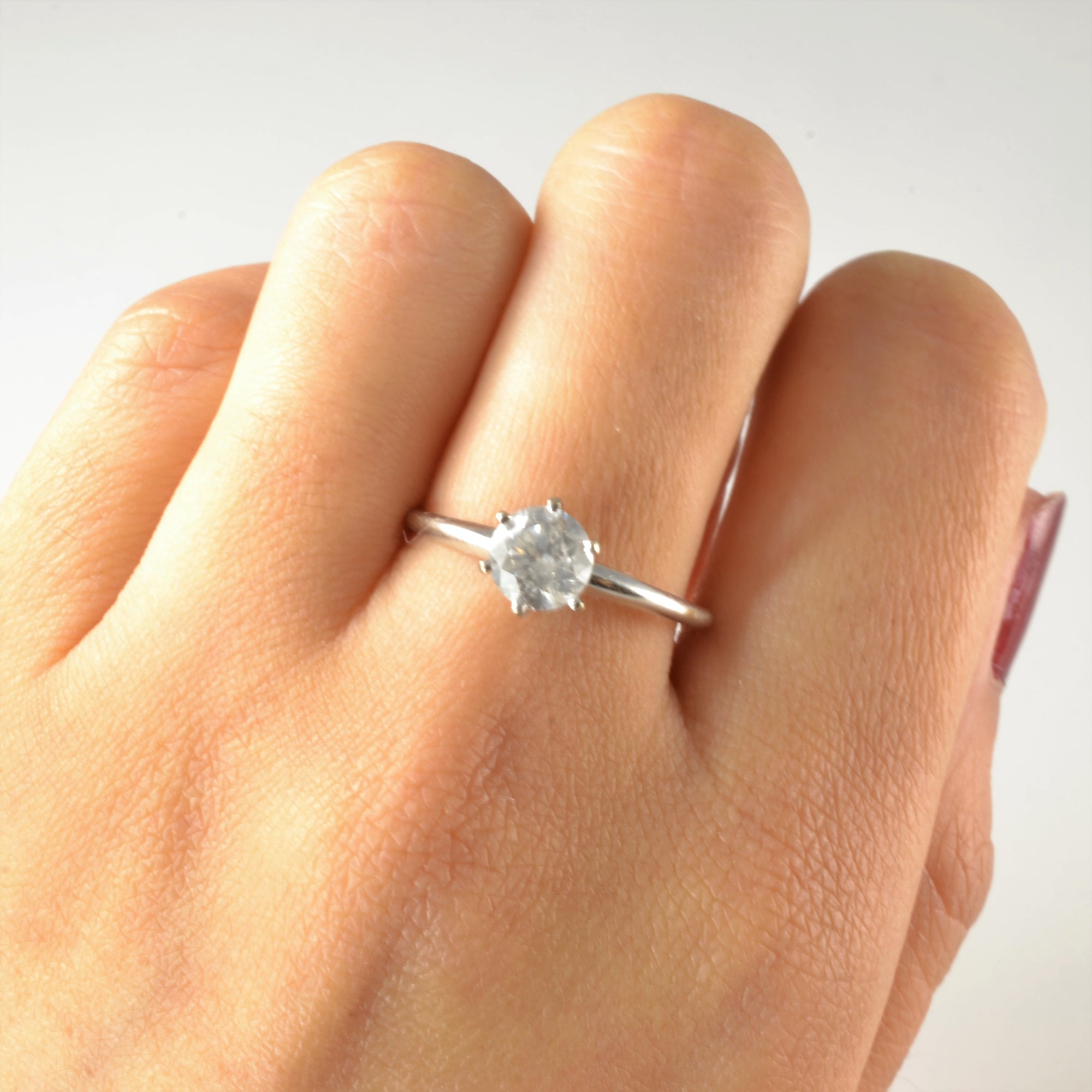 High Set Six Prong Diamond Engagement Ring | 0.91ct | SZ 9 |