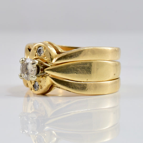 Diamond Engagement Ring and Wedding Band Set | 0.30 ctw SZ 5.75 |