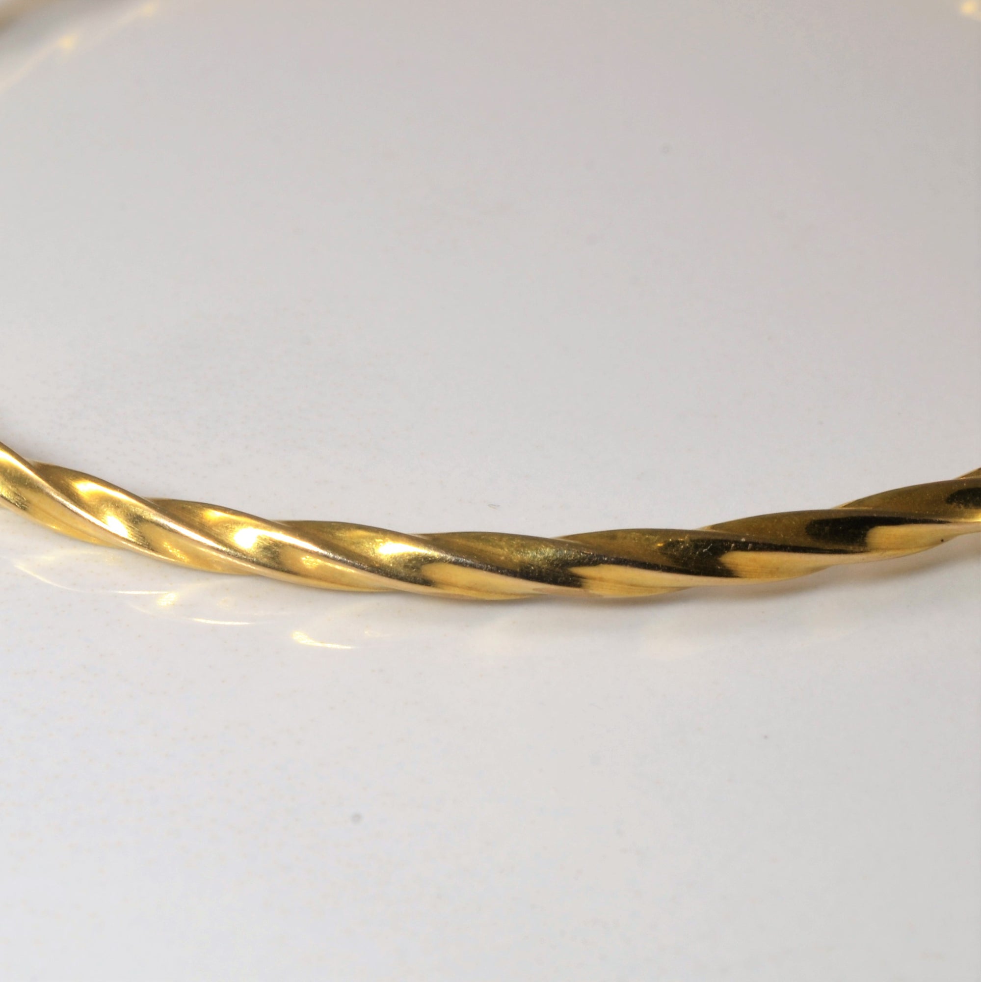Twisted Gold Wire Bangle | 8