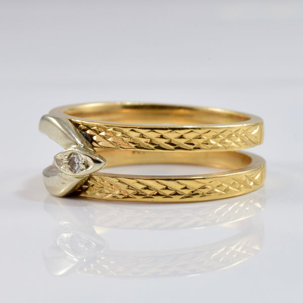 Double Banded Ring | 0.01 ctw SZ 3.75