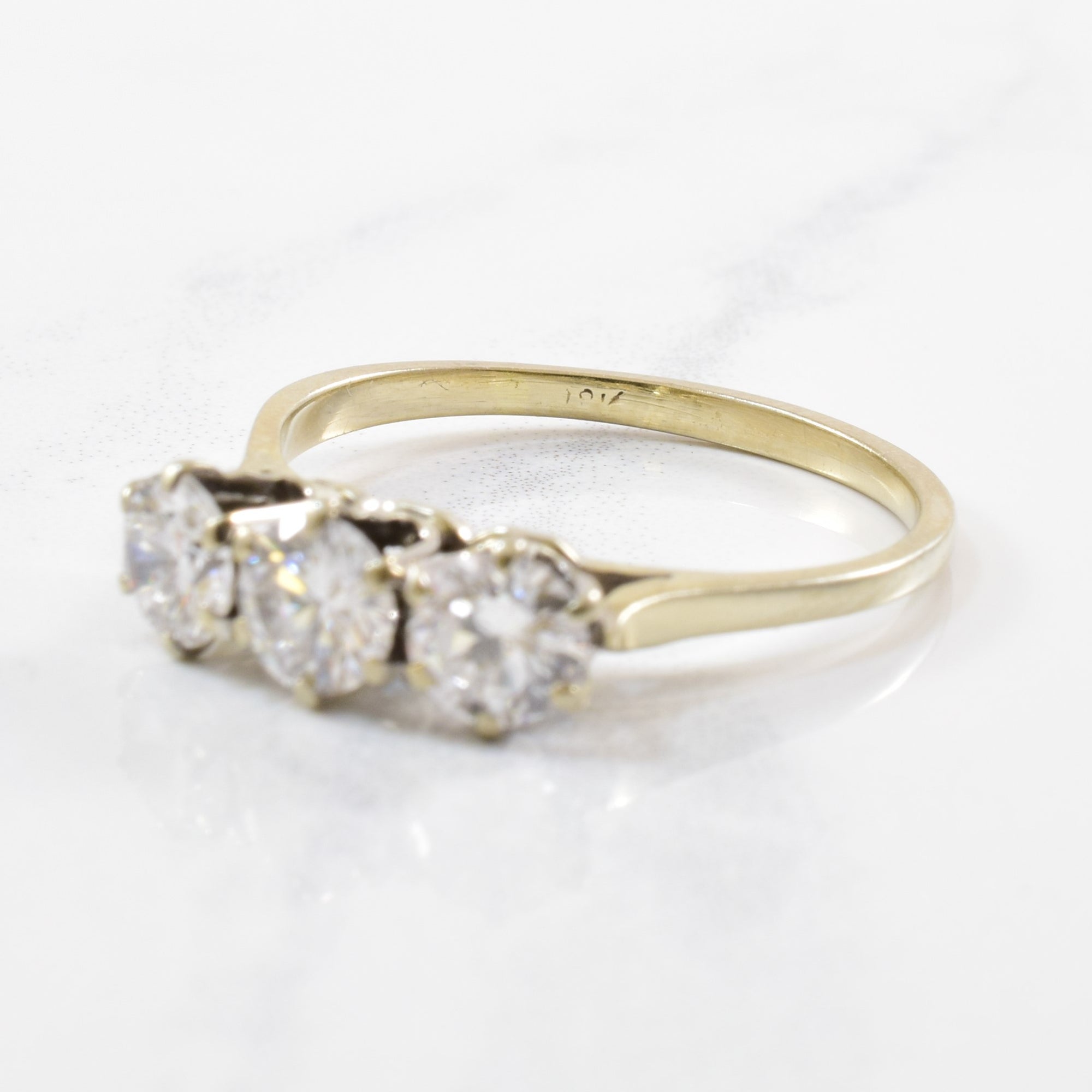 gold vintage ring, vintage engagement ring with diamonds in USA