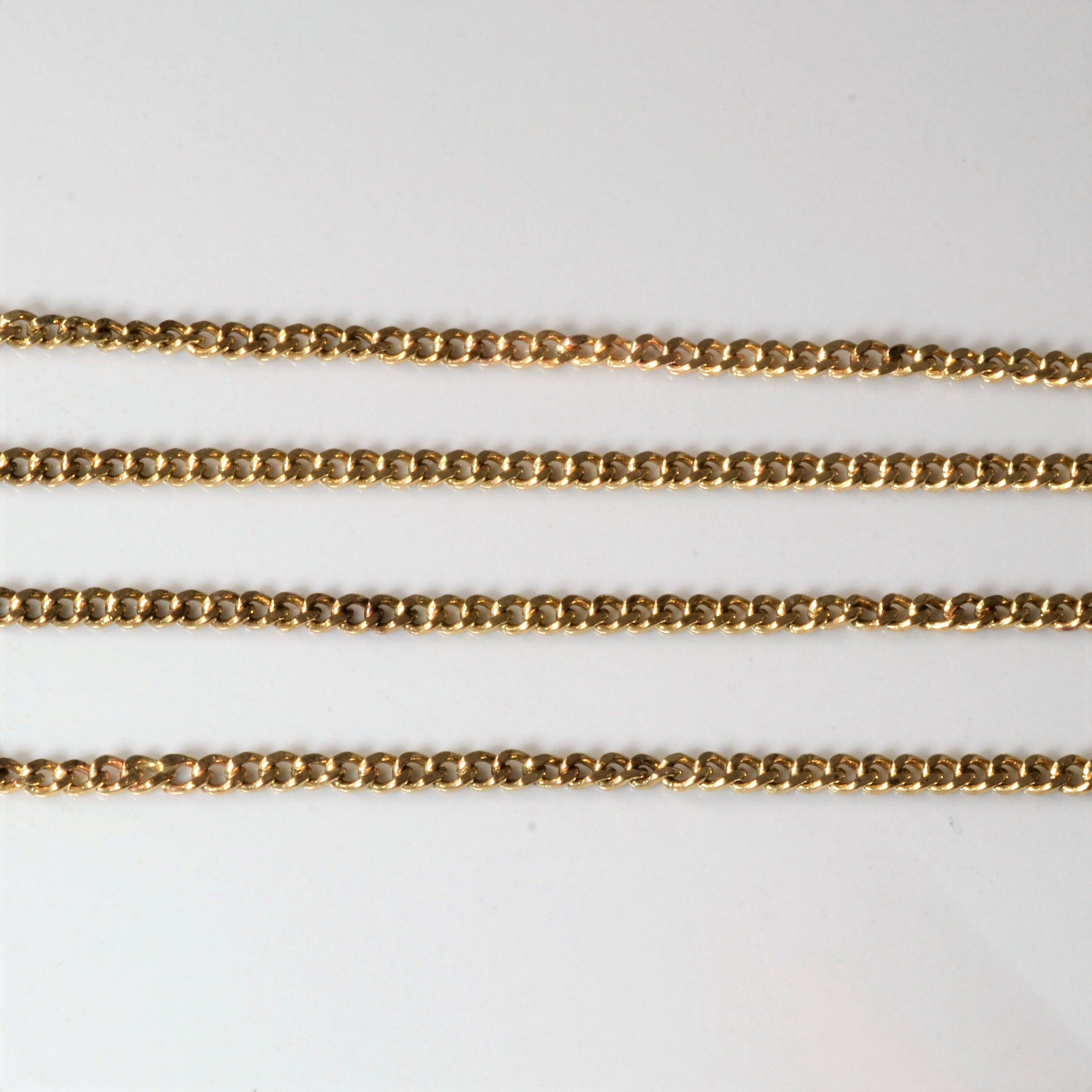 Chaîne gourmette en or jaune 10 carats | 19" | 